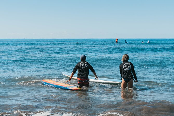 2 Hour Private Surf Lesson For Two In Lahaina - Entering the water with a board and a plan
