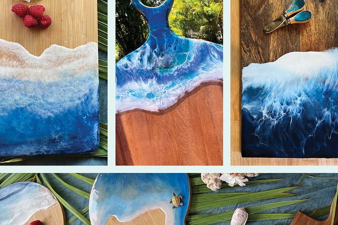 Make your own Maui Souvenir/Ocean resin class - What happens at Dara’s Paia workshop