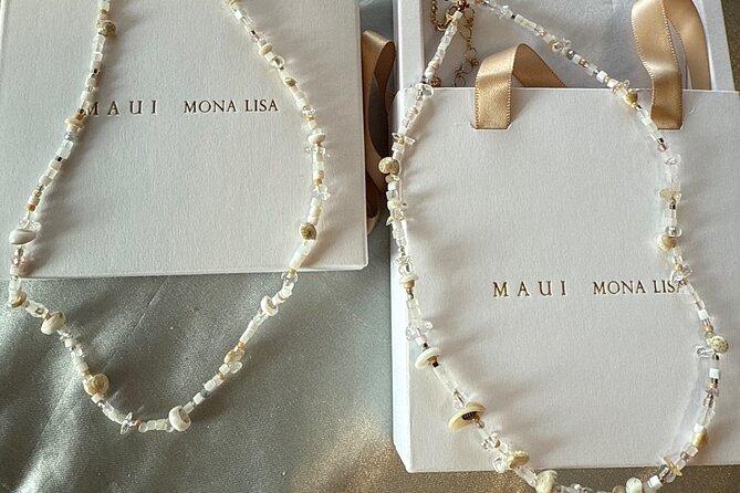 Maui Jewelry Making Class with Puka Shells and Pearls - Using the tools one step at a time