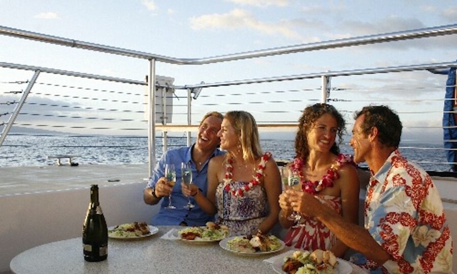 Maui: Ka'anapali Luxury Sunset Dinner Sail - A catamaran built for sunset views
