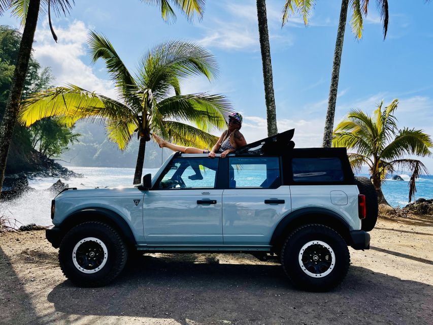 Maui: VIP Road to Hana Private Tour in Convertible Bronco - Black sand, red sand, and Koki Beach