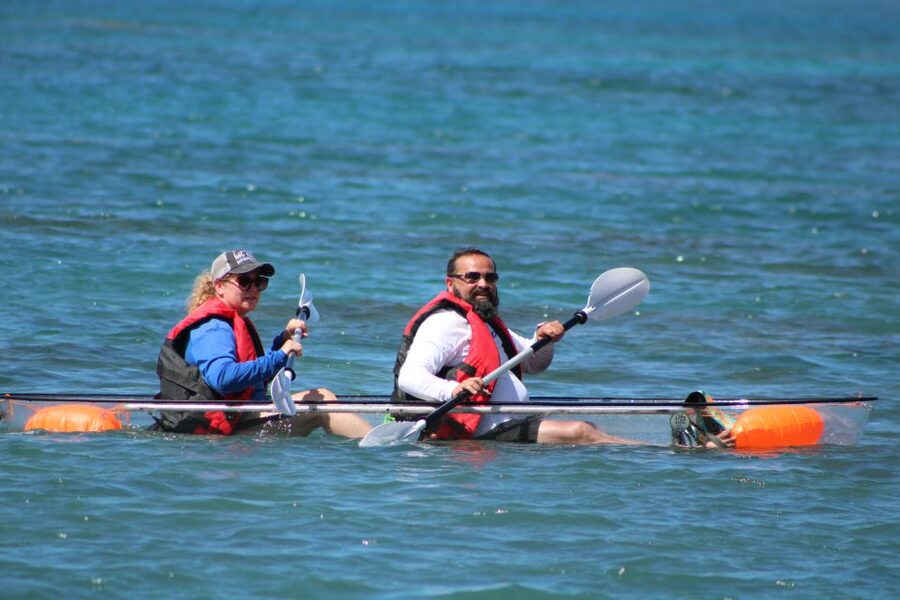 Olowalu: Guided Clear Kayak Tour - Unlimited - Looking through Olowalu’s reef from a clear kayak