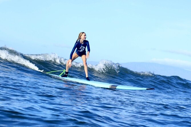 Private Surf Lesson at Kalama Beach in Kihei - Practicing at Kalama Beach