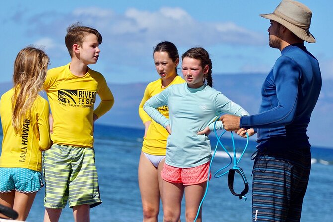 Private Surf Lesson for Group of 3-5 Near Lahaina - How the instructors handle children and adults