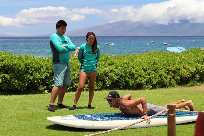 Private Surf Lessons from Kaanapali Beach - The land lesson: useful preparation, not filler