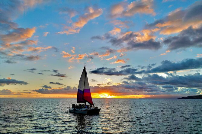 Sunset Sailing on a Floating Tiki Bar Charming Hawaiian Catamaran - Boarding Winona in Maalaea at 4:30 pm