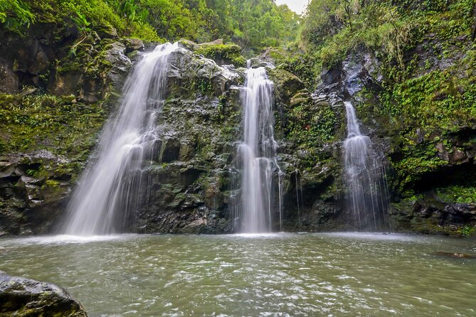The Ultimate Road to Hana Slingshot Adventure from Kihei Maui - Puaʻa Kaʻa State Wayside Park in the rainforest