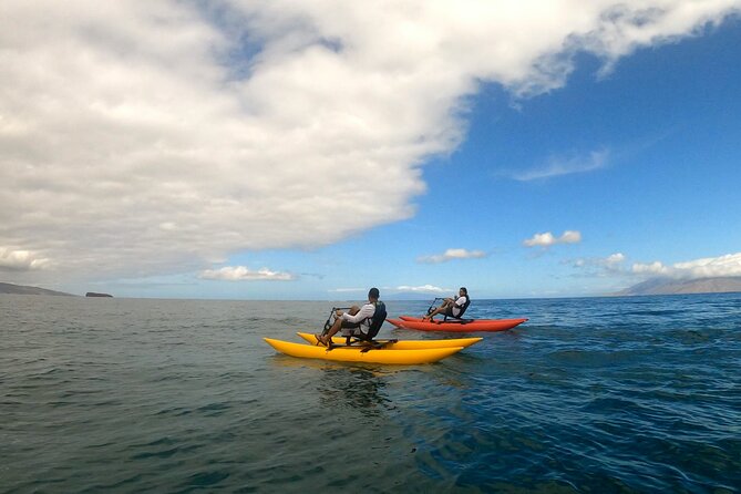Water Bike Tour in South Maui - Following the shoreline toward reefs and marine life