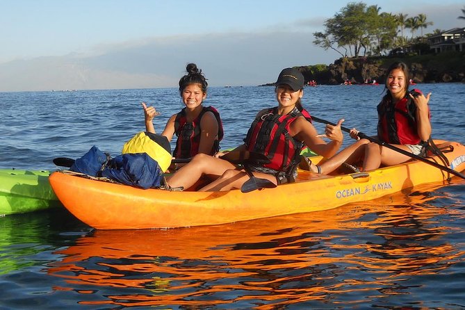 Waterfall Hike and Kayak Snorkel & Paddle from Makena - Snorkeling in Makena Bay with turtles and reef fish